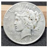 1935 Peace Dollar VF