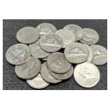 Lot w/ 20 Mixed Date Canada Nickels