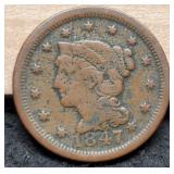 1847 Large Cent