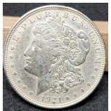1921-D Morgan Dollar VF