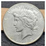 1923-S Peace Dollar XF