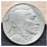 1918-D Buffalo Nickel AU50