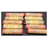 (10) Rolls Wheat Cents In 40
