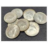 (10) 40% Silver K. Half Dollars