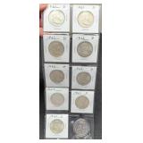 (10) F. Half Dollars