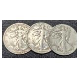 (3) 1945 W. Liberty Half Dollars
