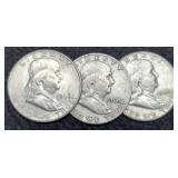(3) 1960-D F. Half Dollars
