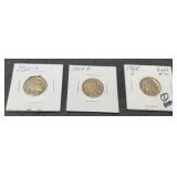 (3) Buffalo Nickels: 1920-S, 24-D, 25-S