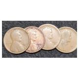 (4) L. Cents: 1911-D, 12-D, 13-D, 15-D