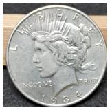 1934 Peace Dollar AU