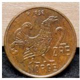 1959 Norway 2 Ore Unc.