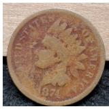 1874 Indian Head Cent G