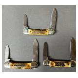 3 - Nice Schrade Westholm Canoe Knives