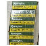 6 Boxes Remington 20GA Slugs & Buckshot