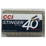 50 rnds CCI Stinger .22LR Ammo