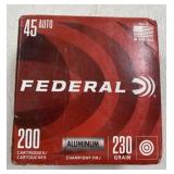 200 rnds Federal .45 Auto Ammo