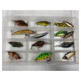Lures in Plastic Tackle Box