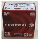 200 rnds Federal .45acp Ammo