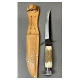 German Wildcat Knife & Leather Sheath