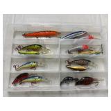 Lures in Plastic Tackle Box