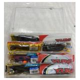 Rubber Baits in Plastic Tackle Box