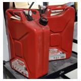 2 - Steel 5 Gallon Fuel Cans