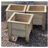 3 - Wood Flower Boxes