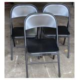 3 - Cosco Steel Folding Chairs