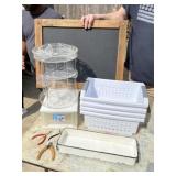 Blackboard, Baskets, Crafting Pliers