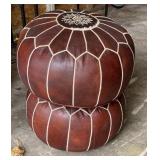 2 - 24" Leather Footstools
