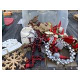 Tote with Lid Full of Holiday Decor