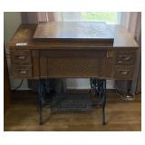 Antique Treadle Sewing Machine Cabinet