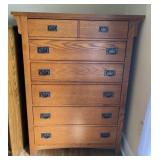 Oak Highboy Dresser