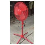 Red Oscillating Floor Fan