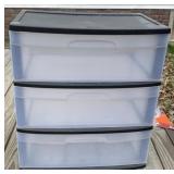 Sterilite 3 Drawer Plastic Storage Bin