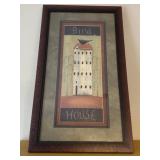 Framed Birdhouse Wall Art