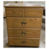 Pressed Wood 4 Drawer Highboy Dresser
