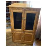 4 Door Oak Storage Cabinet