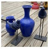 Decorative Vases and Birds