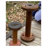 2 - Wood Sewing Spools