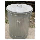Galvanized Trash Can with Lid