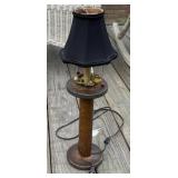 Wood Spool Vanity Lamp