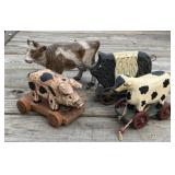 Folk Art Wood Animals