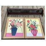 Wall Shelf and Floral Wall Art