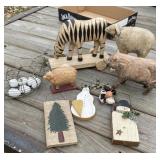 Folk Art Wood Animals