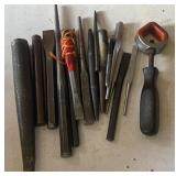 Punches, Chisels and Snap On Adj Wrench