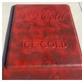 Metal Coca-Cola Sign/Cooler Side