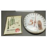 Coca-Cola Print and Thermometer