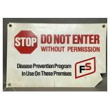 Plastic FS Sign - As Is