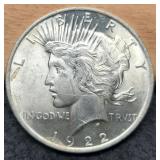 1922 Peace Silver Dollar, BU